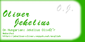oliver jekelius business card